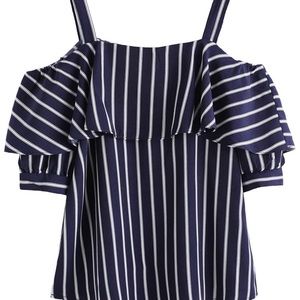 Milumia spaghetti strap cold shoulder top